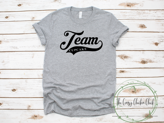 Team Cupcake/Stud Muffin/Boy/Girl ~ Baby Reveal~ Unisex T-Shirt or Ladies Tank Top ~ Adult, Youth and Toddler Sizes