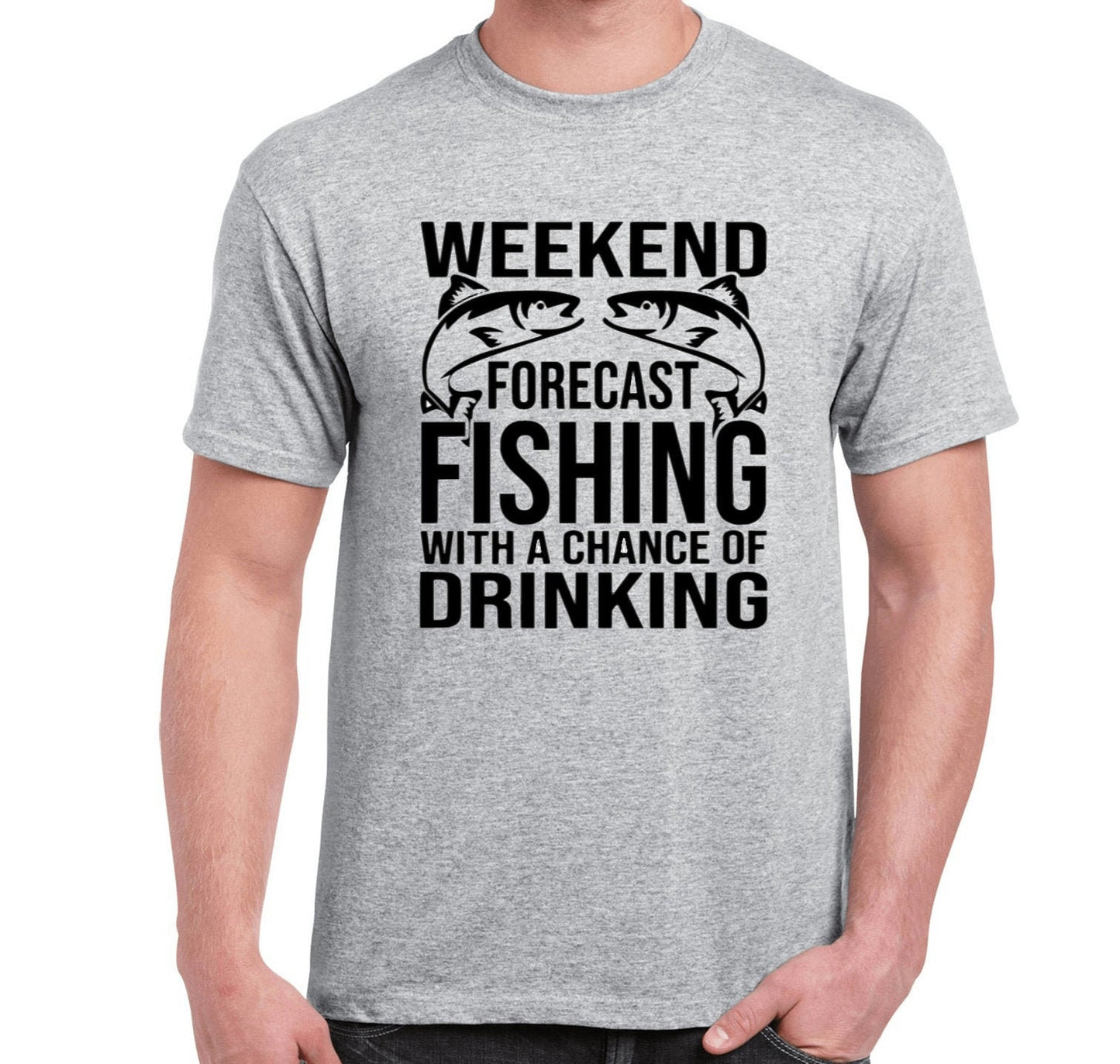 Weekend Forecast Fishing With a Chance of Drinking  ~ Unisex T-Shirt or Tank Top