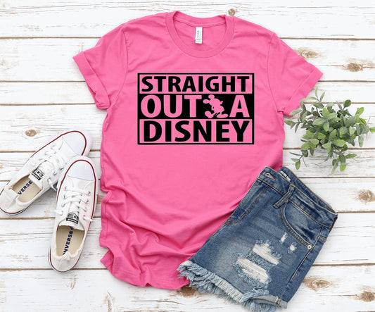 Straight Out of Disney Mickey Mouse  ~ Unisex T-Shirt or Ladies Tank Top ~ Adult, Youth and Toddler Sizes