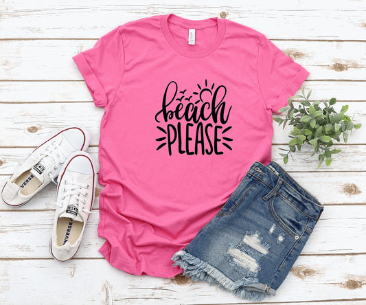 Beach Please ~Adult Unisex T-Shirt or Tank Top