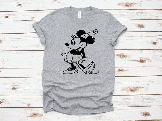 Retro Minnie Mouse Walt  Disney ~ Ladies Tank Tops ~ Adult, Youth and Toddler Sizes