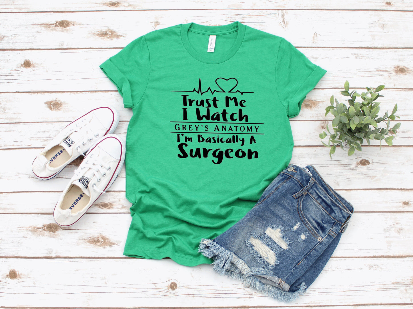 Trust Me I'm Basically a Surgeon I Watch Grey's Anatomy - Unisex T-Shirt or Ladies Tank Tops ~ Adult, Youth and Toddler Sizes