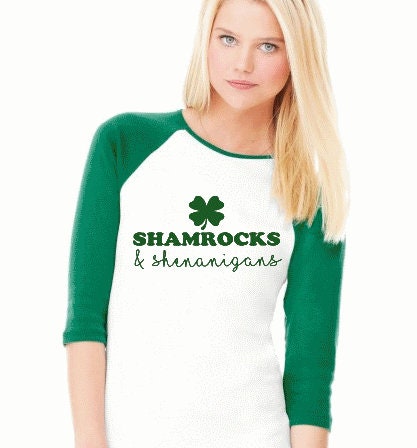 Shamrocks and Shenanigans St. Patrick's Day Unisex T-Shirt or Ladies Tank Top ~ Adult, Youth and Toddler Sizes