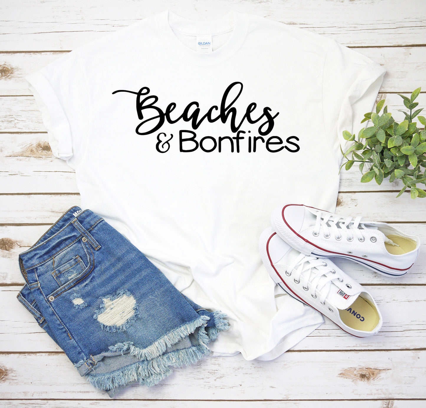 Beaches and Bonfires ~ Ladies Tank Tops ~ Adult, Youth and Toddler Sizes