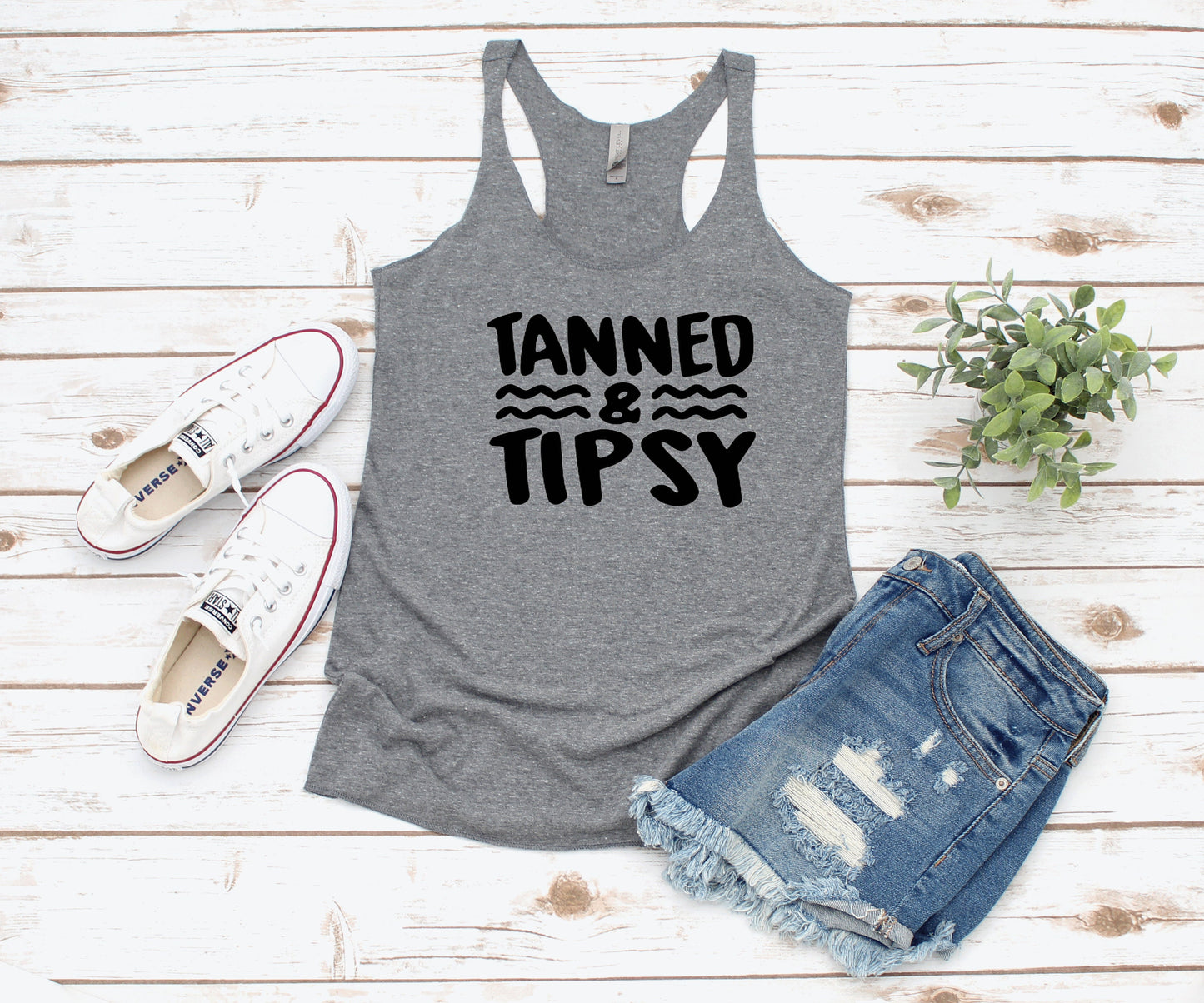 Tanned and Tipsy ~ Adult Unisex T~Shirt or Tank Top