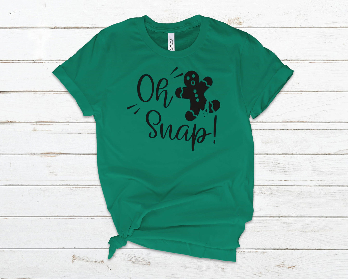 Oh Snap Gingerbread Christmas Holiday ~ Unisex T-Shirt or Ladies Tank Top ~ Adult, Youth and Toddler Sizes