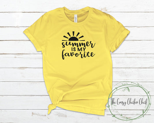 Summer Is My Favorite ~ Unisex T-Shirt or Ladies Tank Tops ~ Adult, Youth and Toddler Sizes