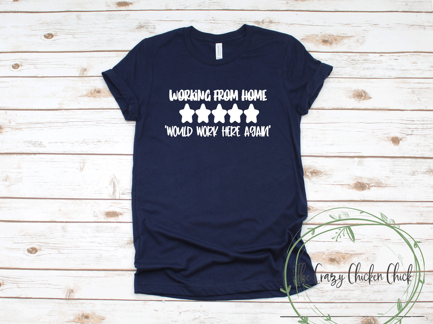 Working From Home Five Stars Would Work Here Again ~ Adult Unisex T~Shirt or Ladies Tank Top