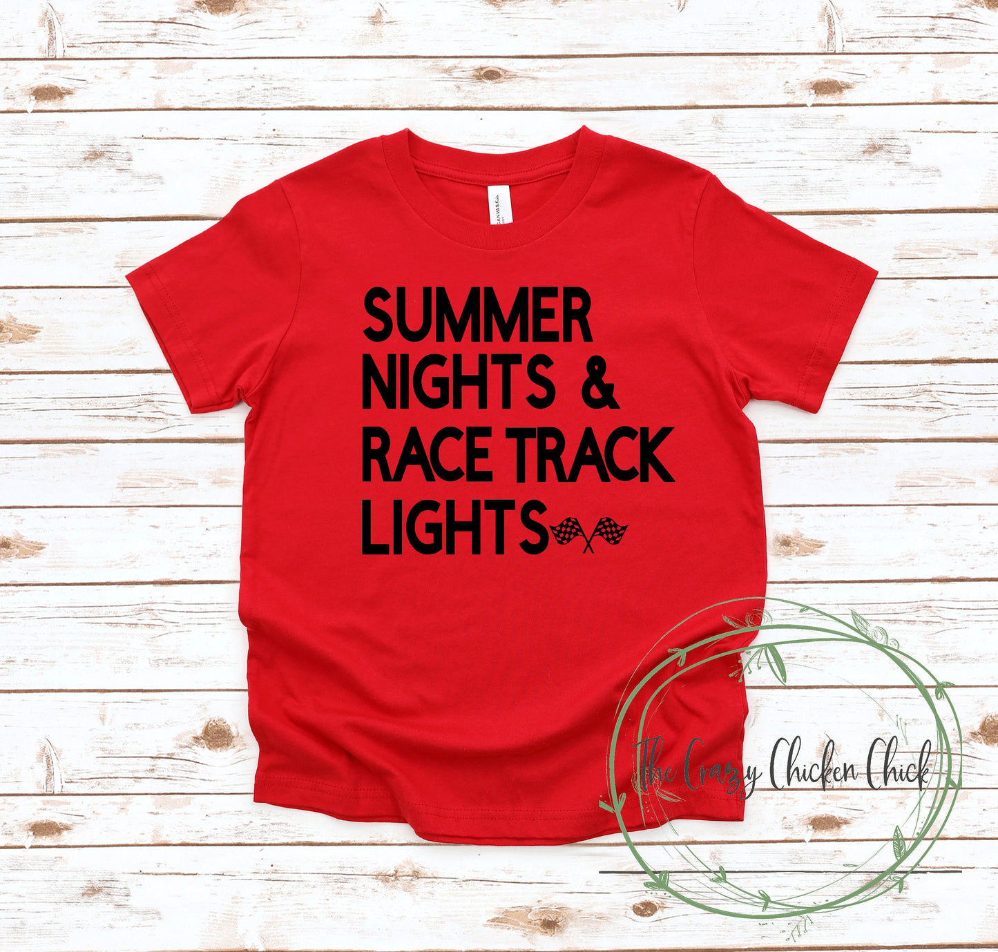 Summer Nights & Race Track Lights ~ Unisex T-Shirt or Ladies Tank Top ~ Adult, Youth and Toddler Sizes