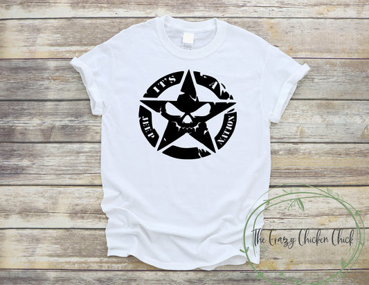 It's a Jeep Nation Distressed Star Logo ~ Off Roading ~ Unisex T-Shirt or Ladies Tank Top ~ Adult, Youth and Toddler Sizes