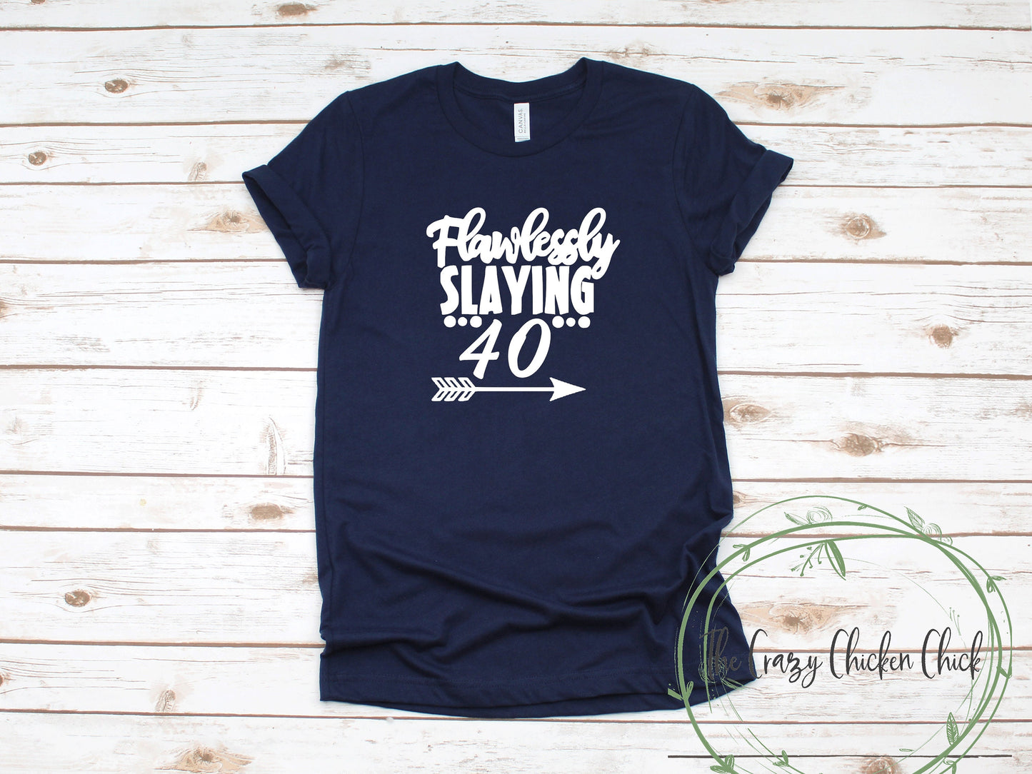 Flawlessly Slaying 40/50/30/ Birthday ~ Adult Unisex T~Shirt or Ladies Tank Top ~ Can be personalized with your age or year