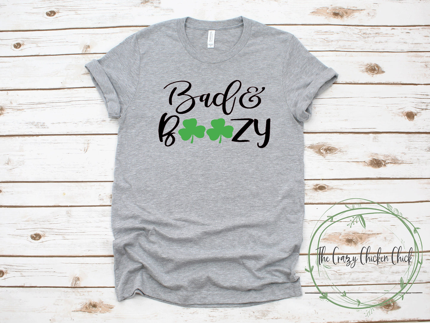 Bad and Boozy St. Patrick's Day Four Leaf Clover ~ Adult Unisex T-Shirt or Tank Top