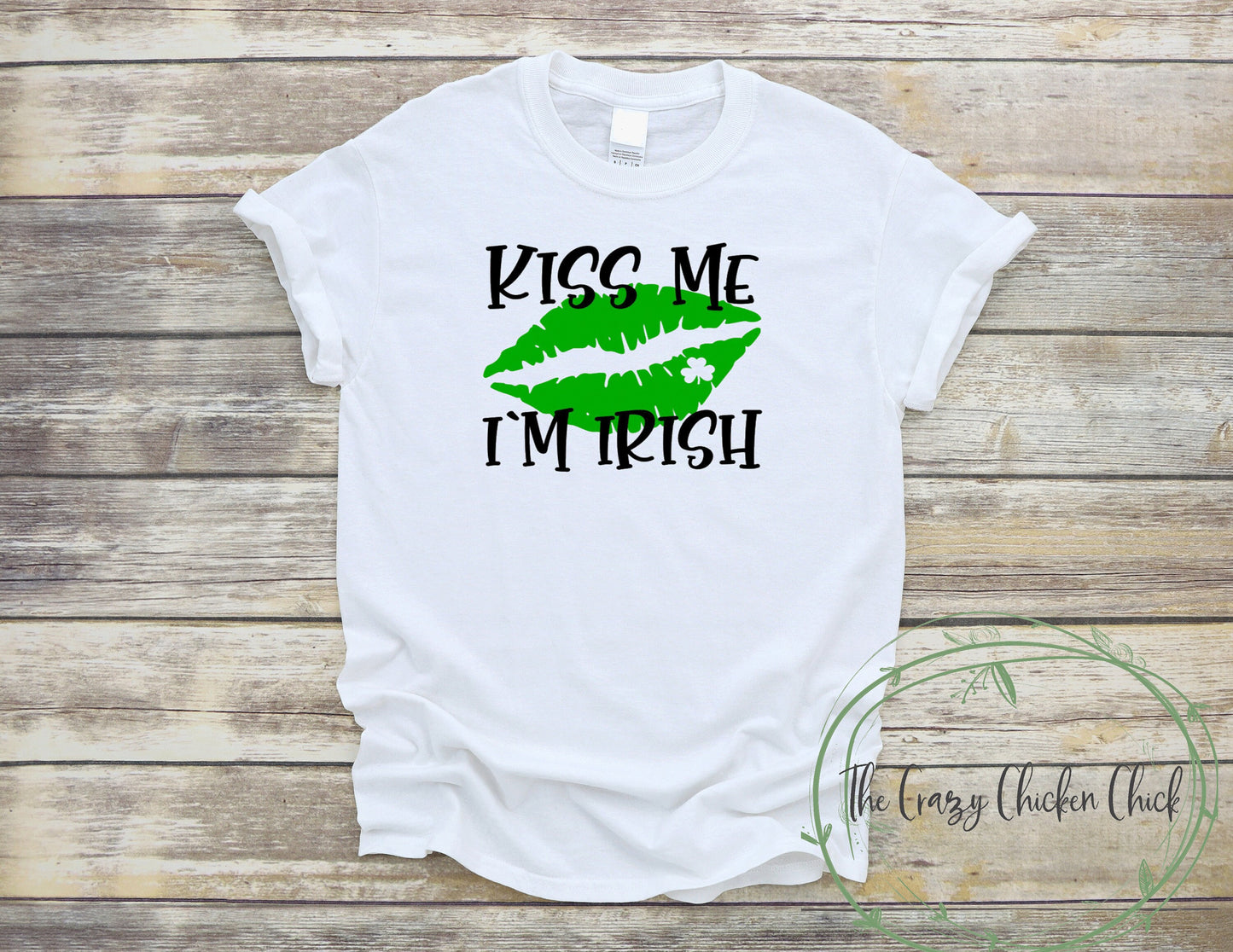 Kiss Me I'm Irish with Lips ~  St. Patrick's Day ~ Unisex T-Shirt or Ladies Tank Top ~ Adult, Youth and Toddler Sizes