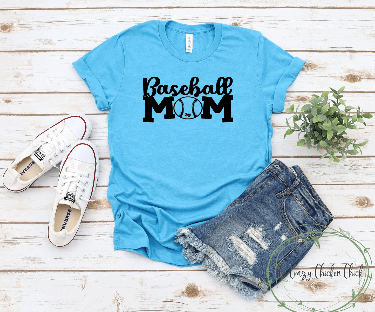 Baseball Mom ~ Adult Unisex T~Shirt or Ladies Tank Top ~ personalize with your players number