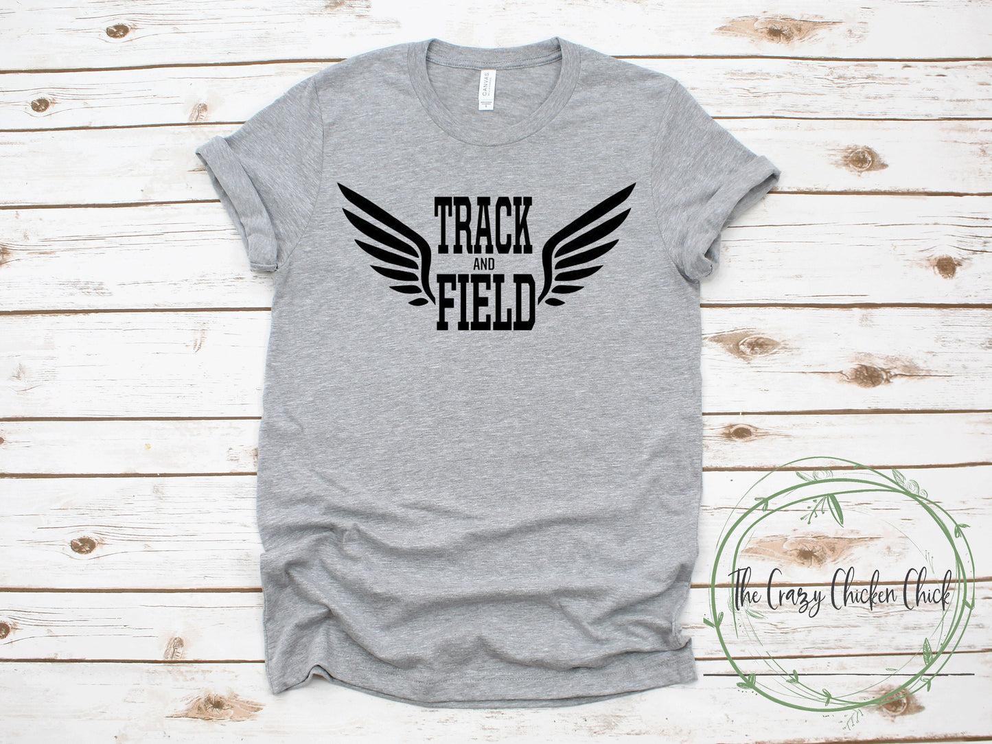 Track and Field with Logo ~Unisex T-Shirt or Ladies Tank Tops ~ Adult, Youth and Toddler Sizes