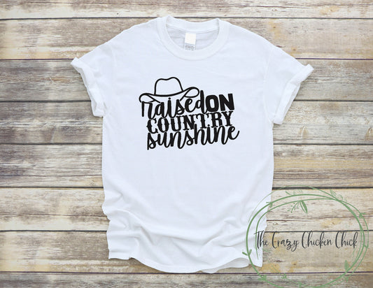 Raised on Country and Sunshine ~ Ladies Tank Tops ~ Adult, Youth and Toddler Sizes