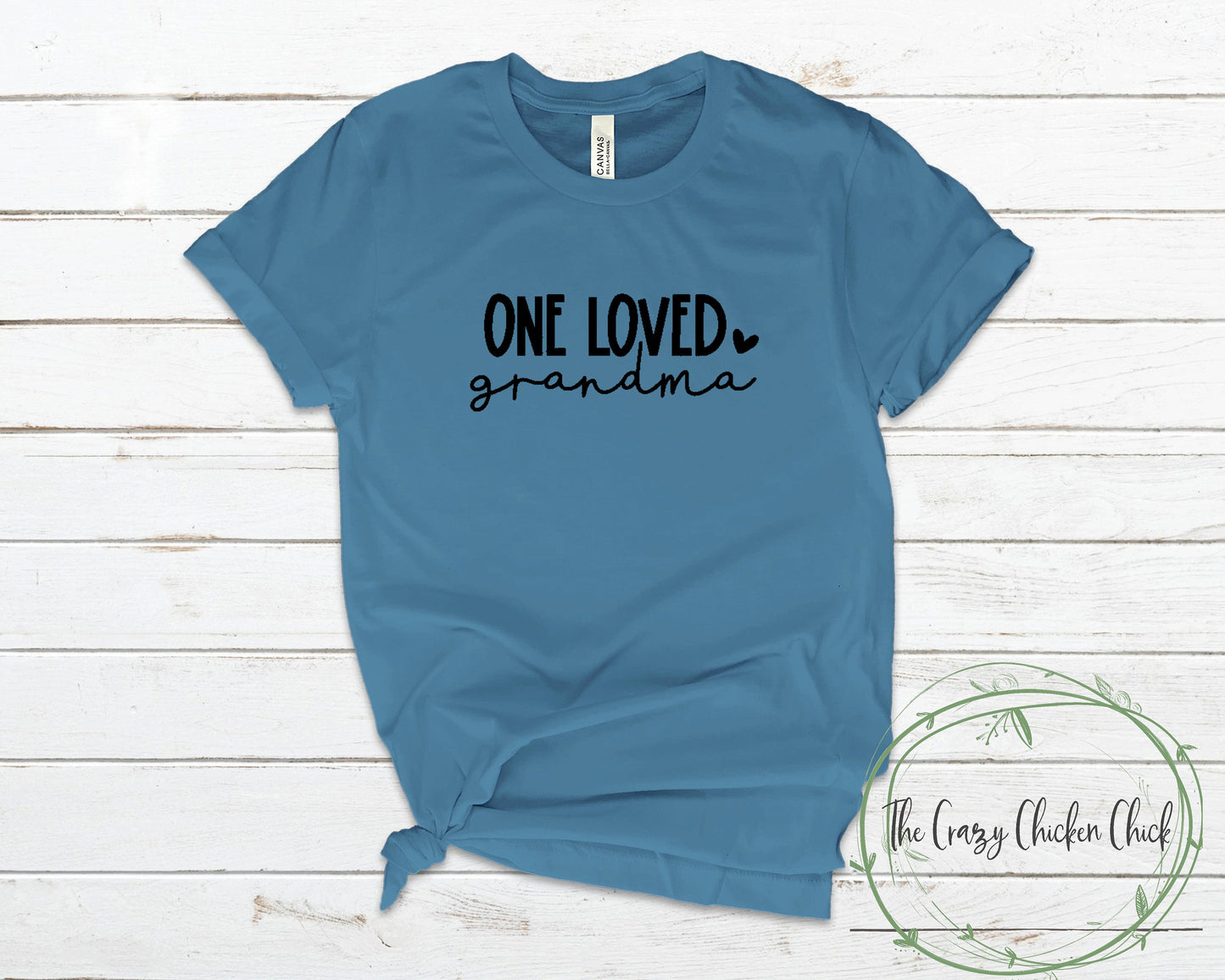 One Loved Grandma with a Heart~ Personalize ~ Mother's Day or Cute Everyday Shirt ~ Adult Unisex T~Shirt or Ladies Tank Top