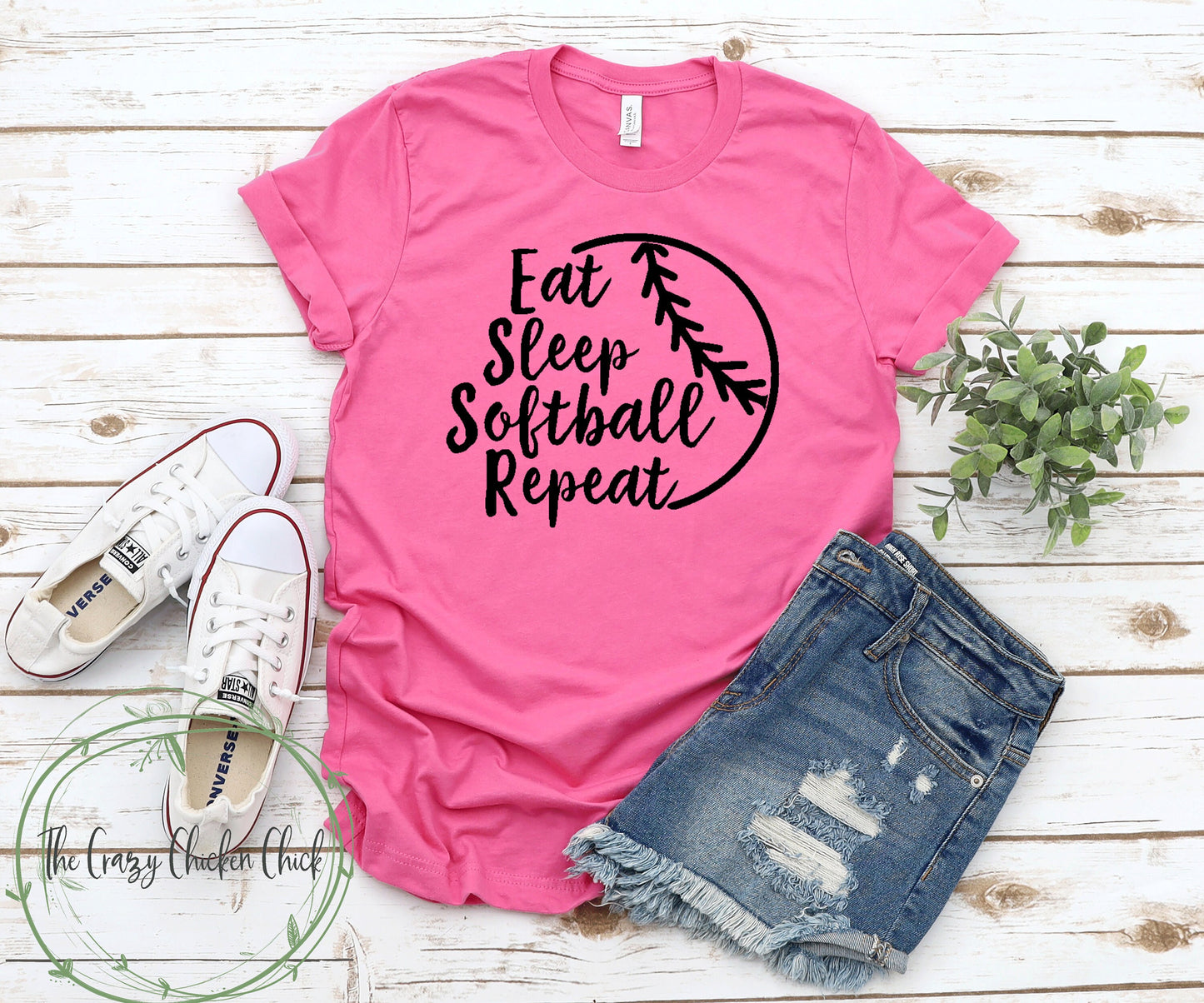 Eat Sleep Softball Repeat  ~ Ladies Tank Top ~ Adult, Youth and Toddler Sizes