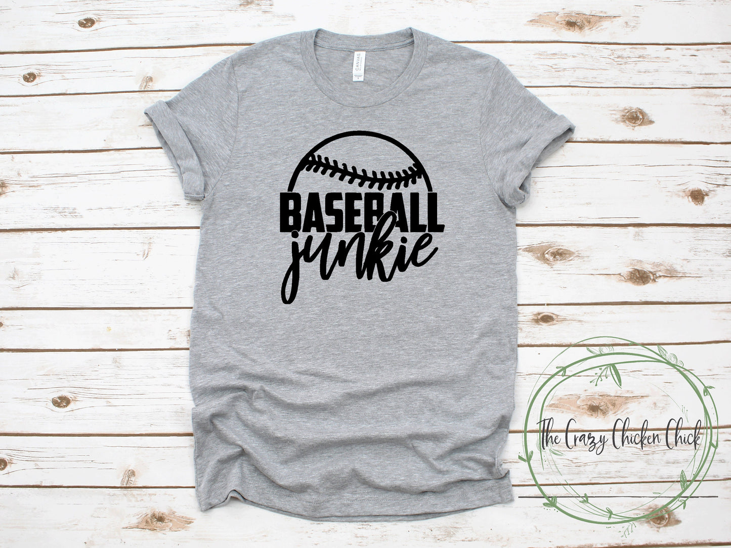 Baseball Junkie ~ Unisex T-Shirt or Ladies Tank Top ~ Adult, Youth and Toddler Sizes