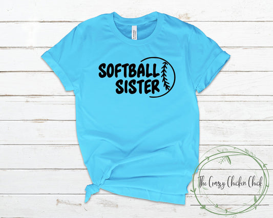 Softball Sister  ~ Personalize ~ Unisex T-Shirt or Ladies Tank Tops ~ Adult, Youth and Toddler Sizes