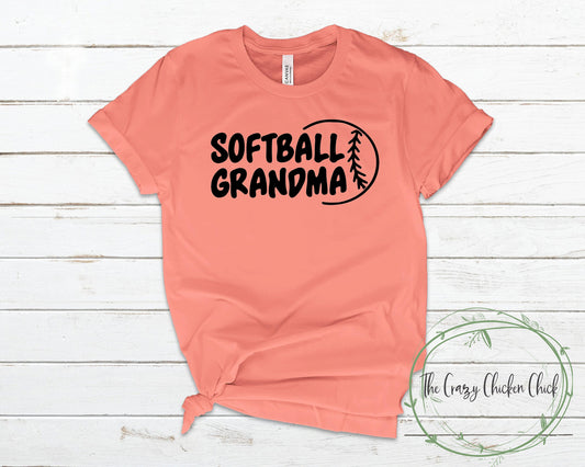 Softball Grandma, MiMi  ~ Personalize ~ Adult Unisex T~Shirt or Ladies Tank Top