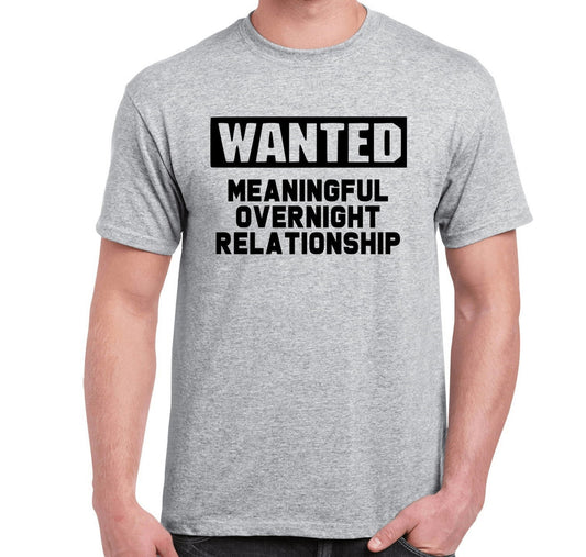 Wanted Meaning Overnight Relationship - Adult Unisex T-Shirt or Tank Top