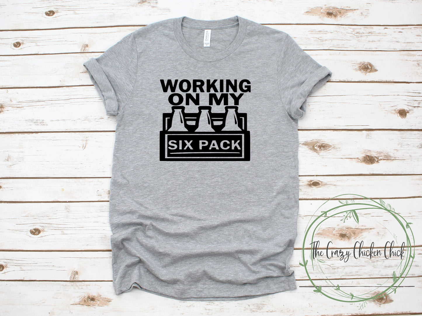 I'm Working on My Six Pack Beer Drinking ~ Adult Unisex T-Shirt or Ladies Tank Top