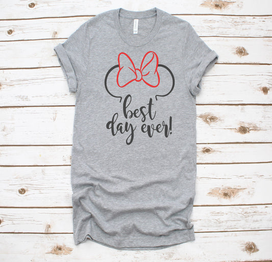 Best Day Ever Minnie Mouse Walt Disney T Shirt or Tank Top - Adult, Youth & Toddler Sizes