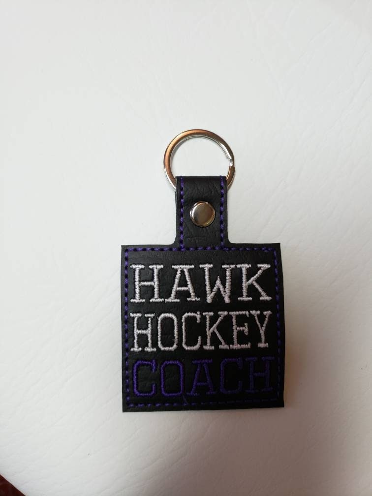 Embroidered Custom Square Keychain or Fob Lots of Colors Available