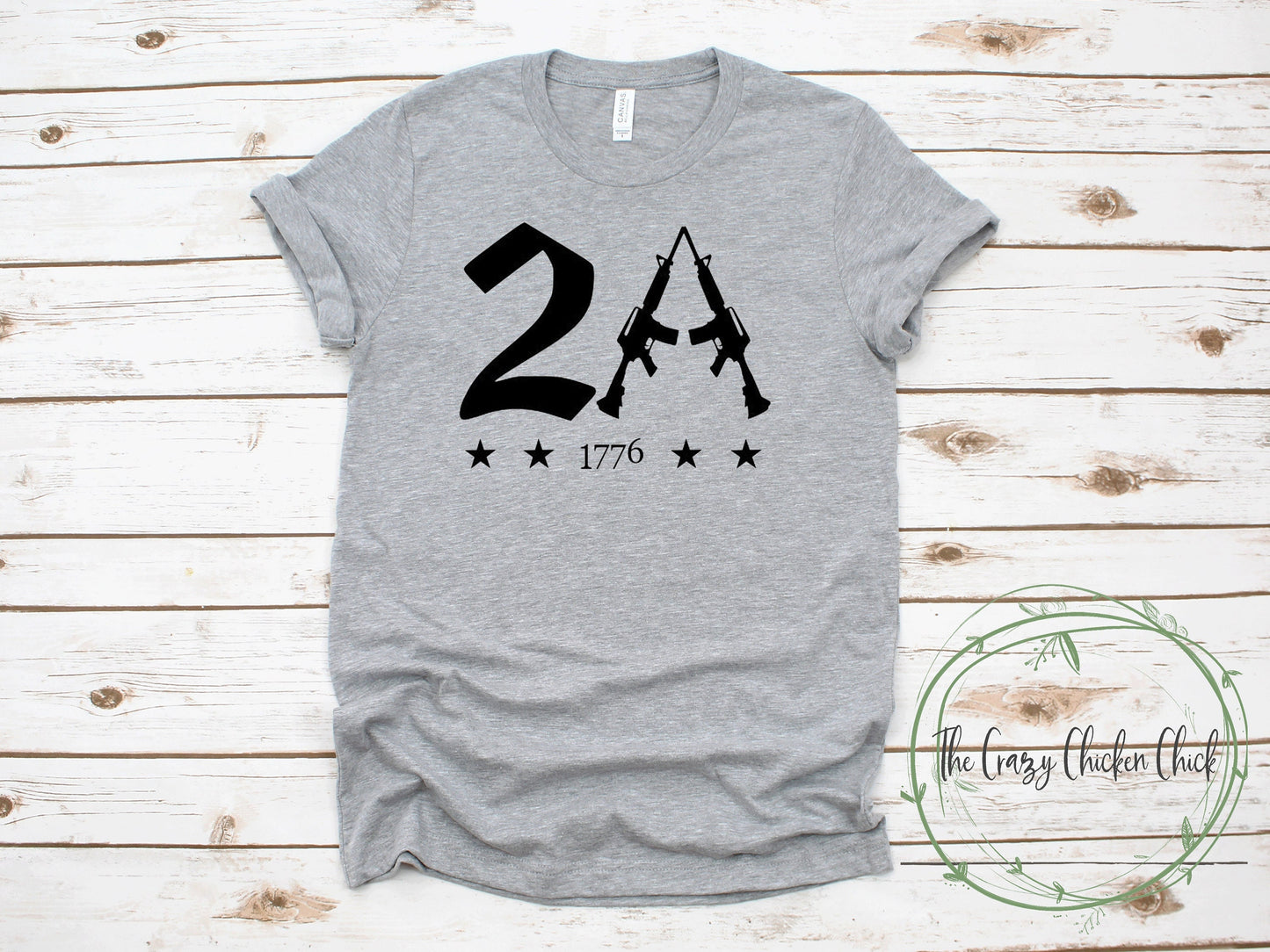 Second Amendment 1776 with Guns  - Patriots United States Military - Unisex T shirts or Tank Top