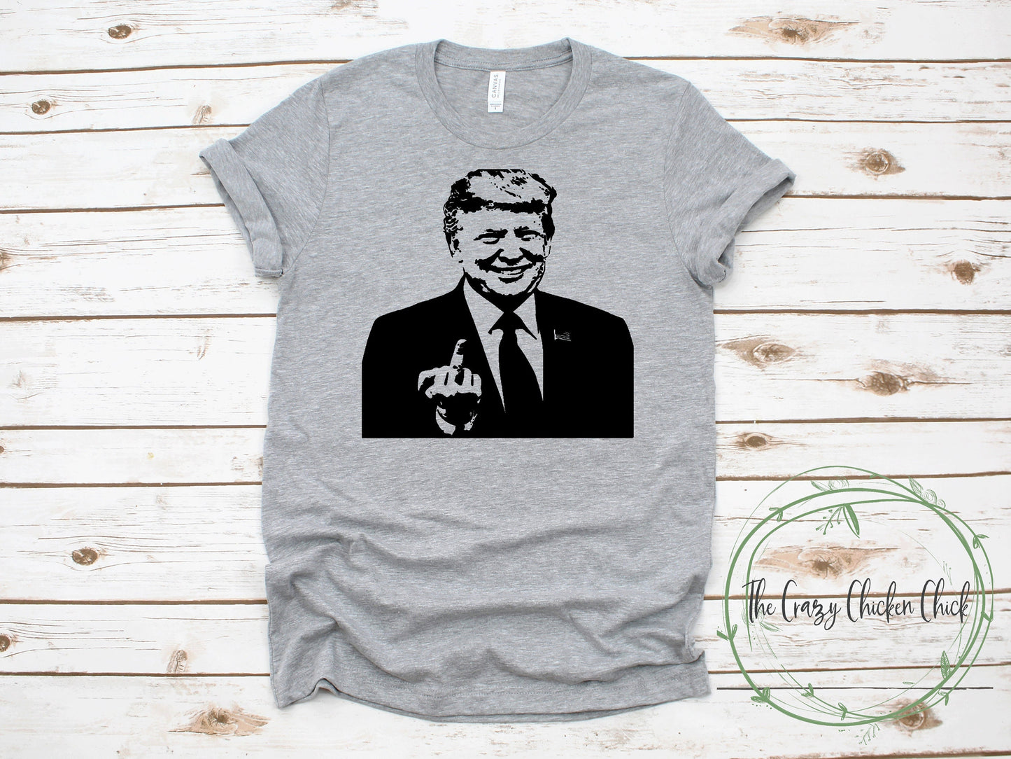 Donald Trump Giving The Finger - Unisex T Shirt or Tank Top