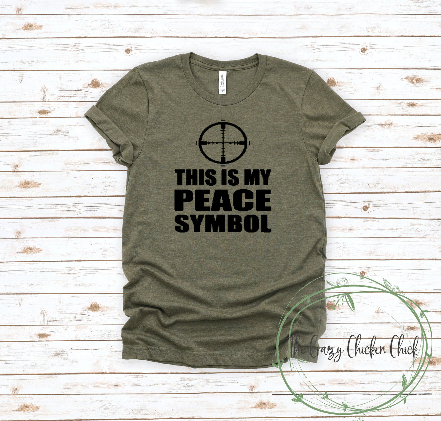 This is My Peace Symbol Gun Scope Second Amendment - Patriots United States Military Unisex T shirts or Tank Top