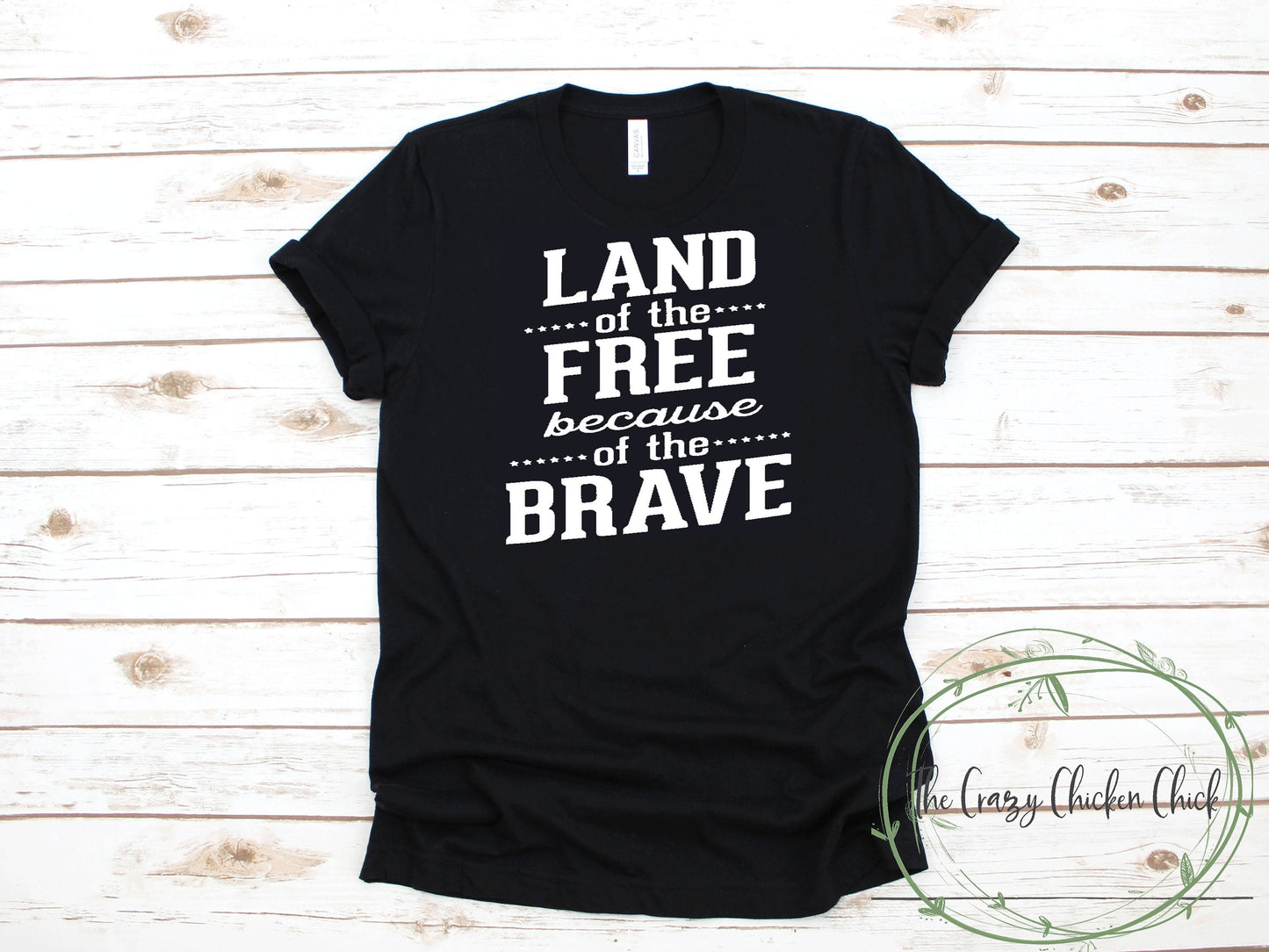 Land of the Free Because of the Brave Military - Unisex T shirts or Tank Tops