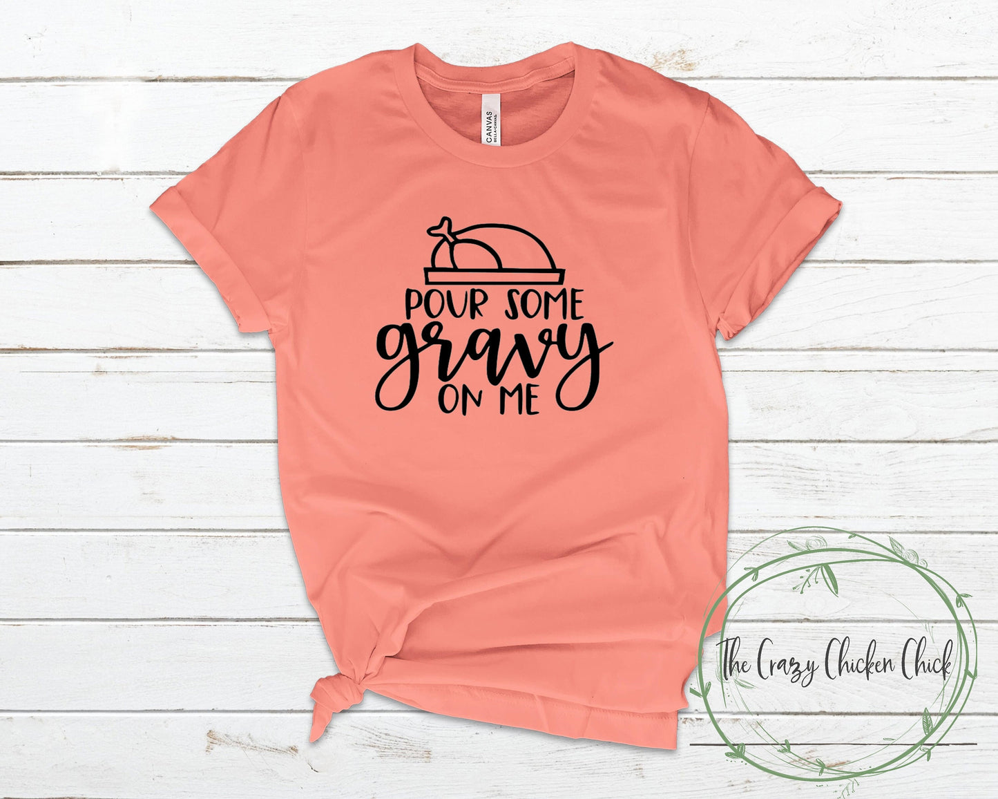 Pour Some Gravy On Me Thanksgiving Holiday Unisex T Shirt or Tank Top - Adult, Youth and Toddler Sizes