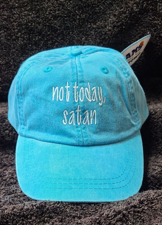 Not Today Satan - funny and cool Embroidered Personalized Low Profile Unisex Adjustable Baseball Hat-personalize!