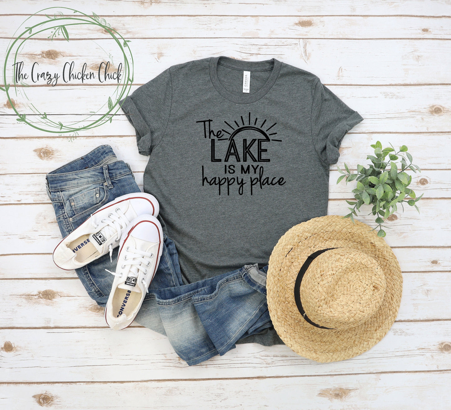 The Lake is My Happy Place - Unisex T Shirt or Tank Top-Adult, Youth & Toddler Sizes