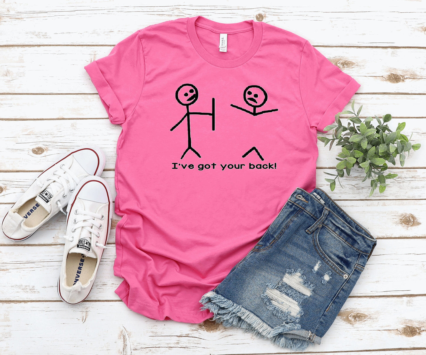 I've Got Your Back Stickman Unisex T Shirt or Tank Top - Adult, Youth and Toddler Sizes