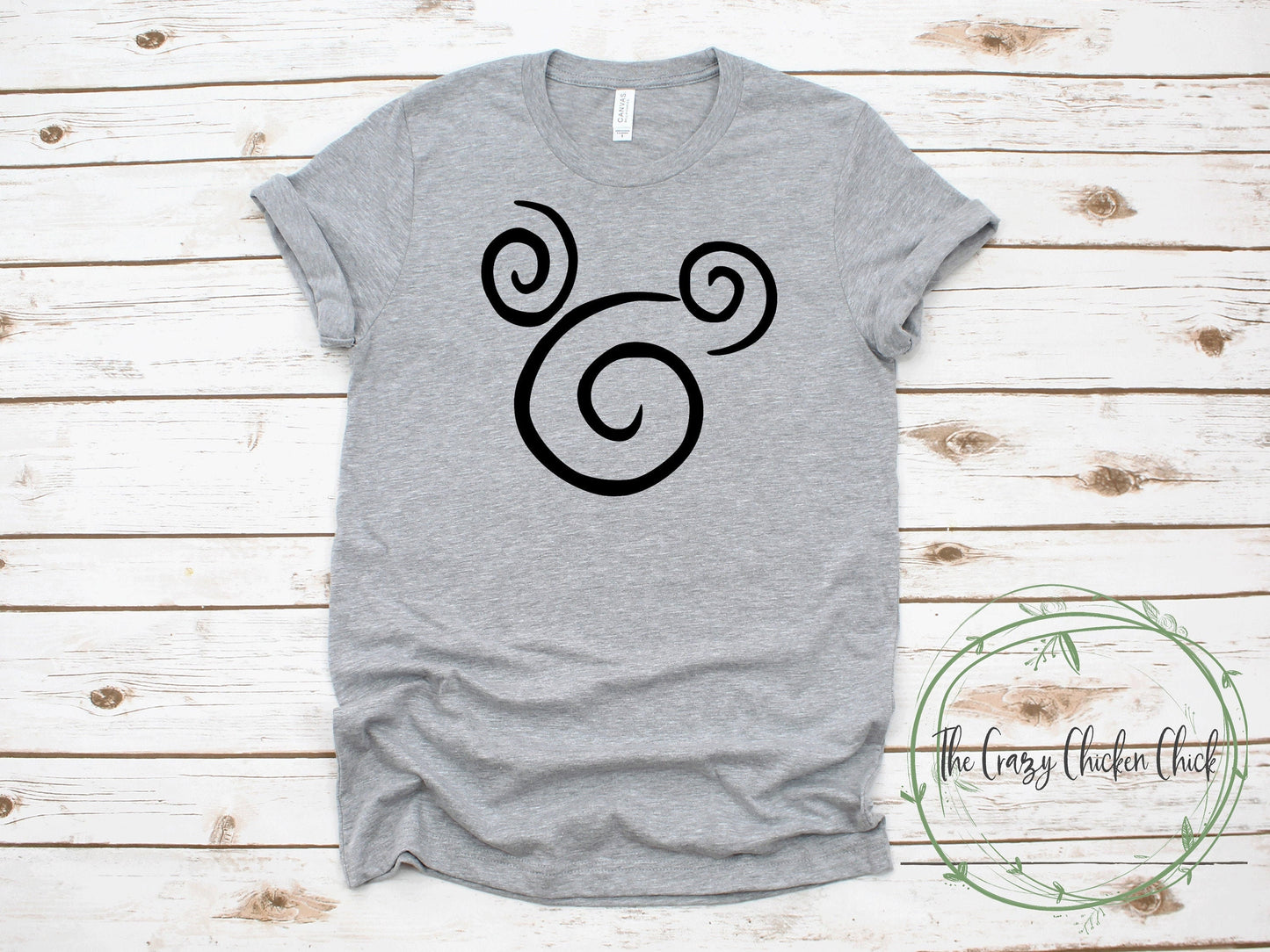 Mickey Mouse Swirl Design Unisex T Shirt or Tank Top - Adult, Youth and Toddler Sizes