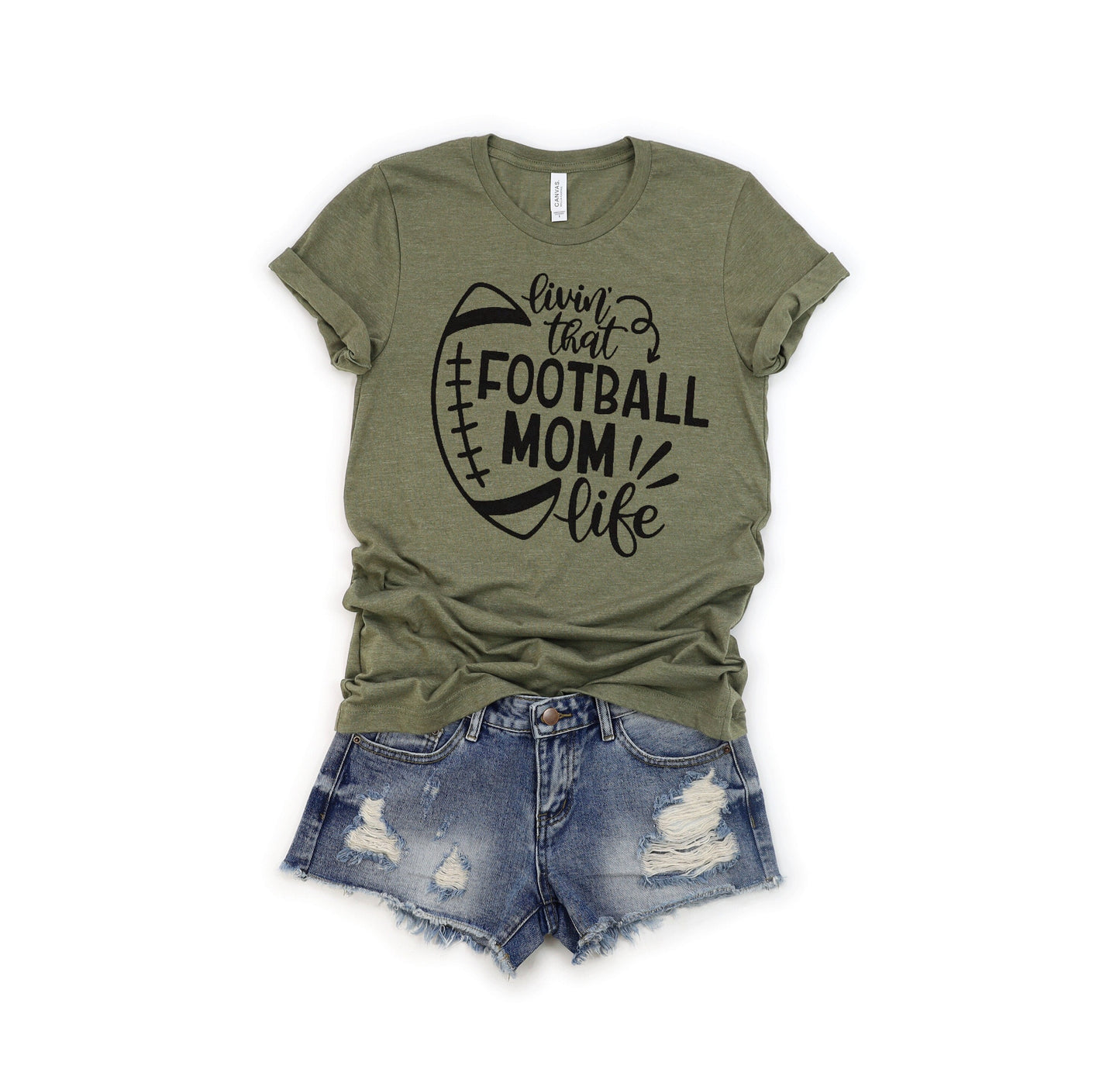 Living That Football Mom Life - Tank Top or Adult Unisex T Shirt