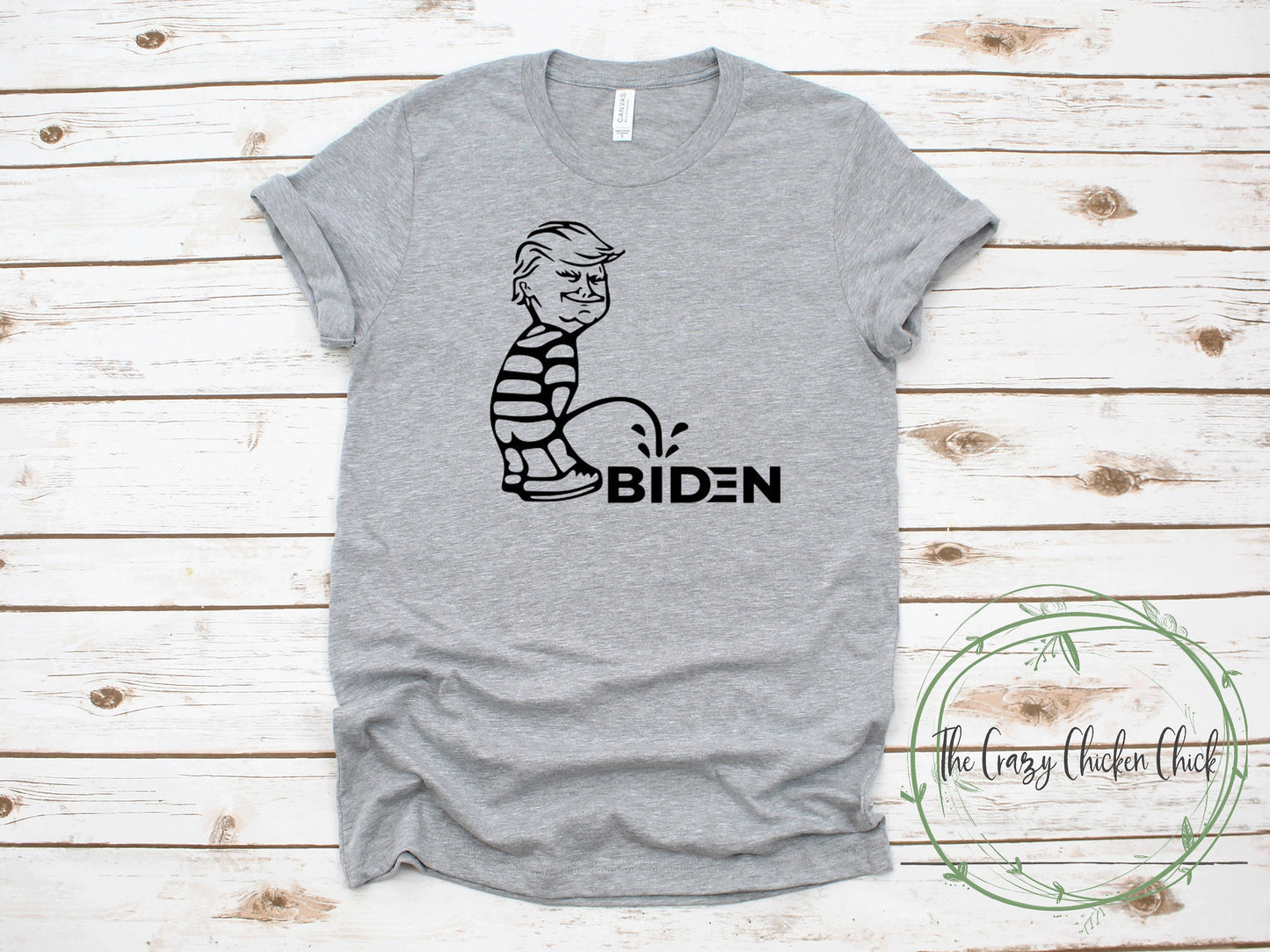 Trump Peeing on President Biden - Political- Unisex T shirts or Tank Top