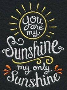 Embroidered You are my sunshine White Flour Sack Towel/Tea Towel/Kitchen Towel